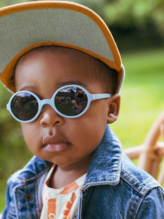 KiETLA Rozz Unbreakable Round Kids Sunglasses Light Blue for 2-4 Years