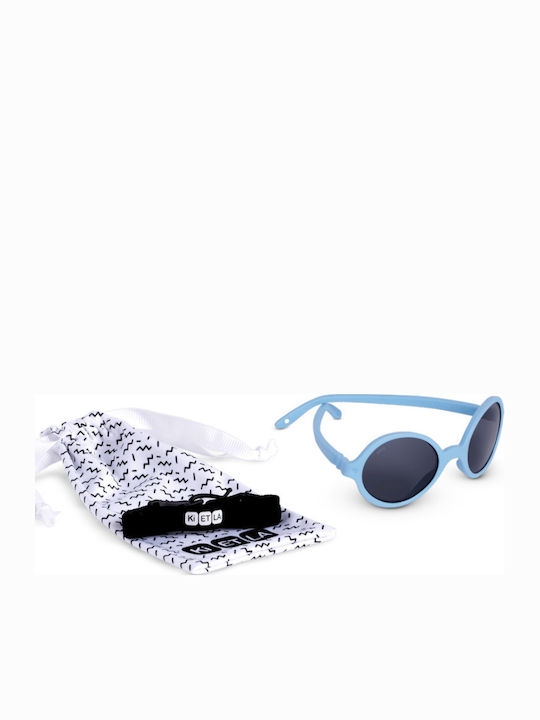 KiETLA Rozz Unbreakable Round Kids Sunglasses Light Blue for 2-4 Years