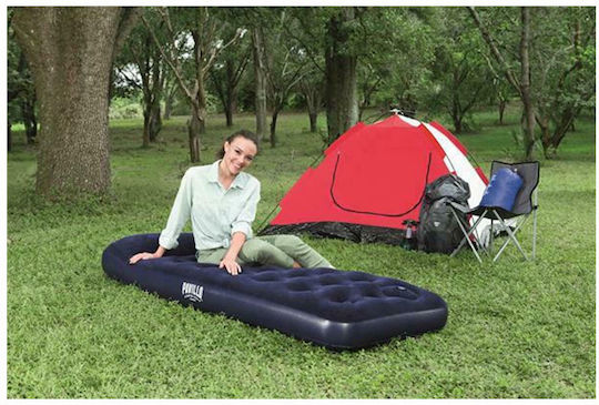 Inflatable Sleeping Mattress Single with Built-in Pump 185x76x28εκ.