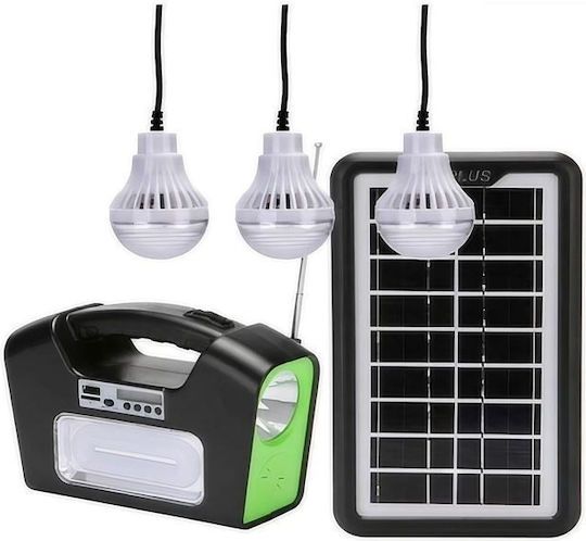 Sistem De Iluminat Solar Cu Obiectiv 3 Becuri Și Încărcător USB 105673