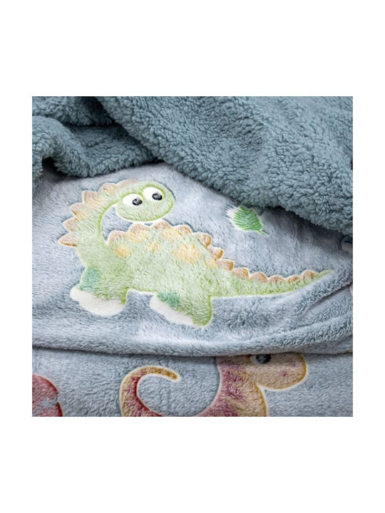 Lino Home Kids Duvet Cover Glow in the Dark Single Grey|Light Blue 160x220cm