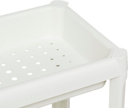 5Five Kitchen Rack Plastic 4 Tiers White 37.5x22.5x100cm