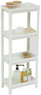 5Five Kitchen Rack Plastic 4 Tiers White 37.5x22.5x100cm