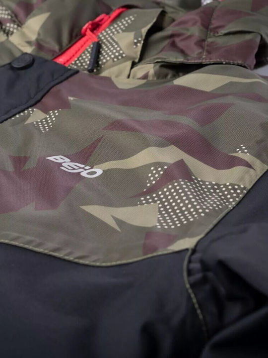 Kinder Freizeitjacke Lang mit Kapuze Black