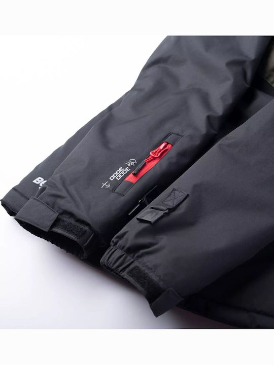 Kinder Freizeitjacke Lang mit Kapuze Black