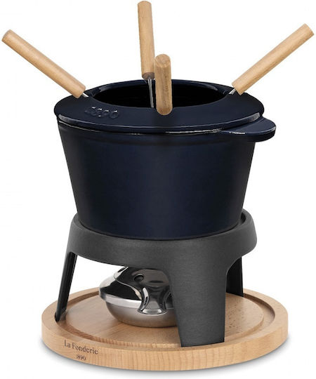 HKoenig Mont D'arbois Vas pentru Fondue cu lumină de ceai Din fonta Albastru