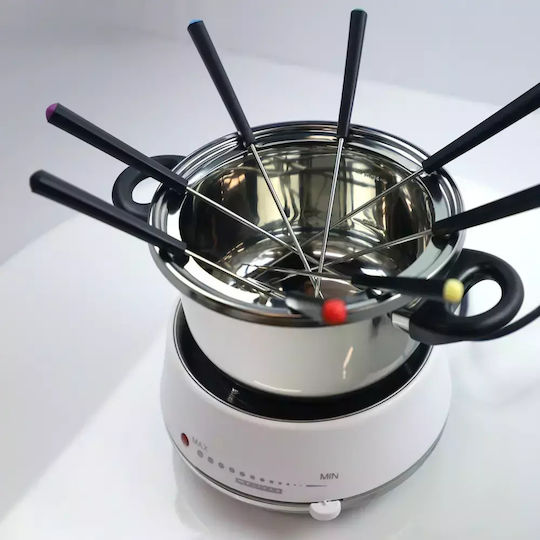 Melissa Electric Fondue Pot Silver 27x27x27cm