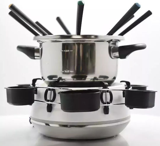 Melissa Electric Fondue Pot Silver 27x27x27cm