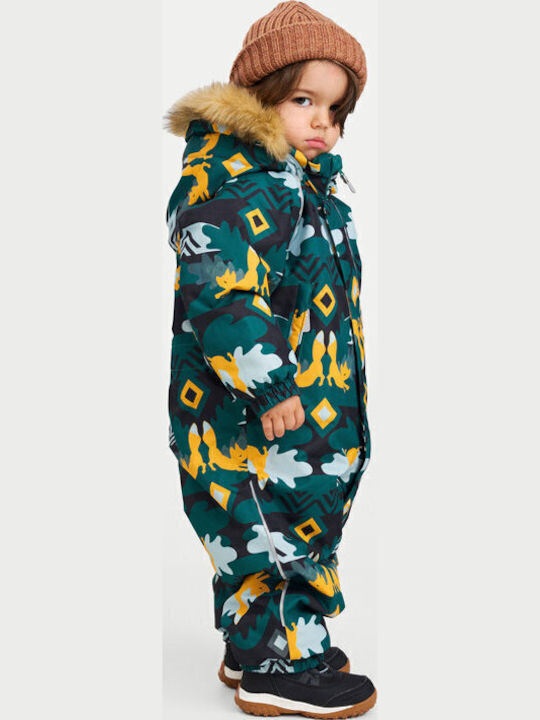 Reima Baby Bodysuit for Going Out Long-Sleeved Green-Yellow