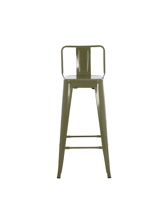 Stool for Bar Outdoor Melita-pro Dark Olive Green 42x42x100cm