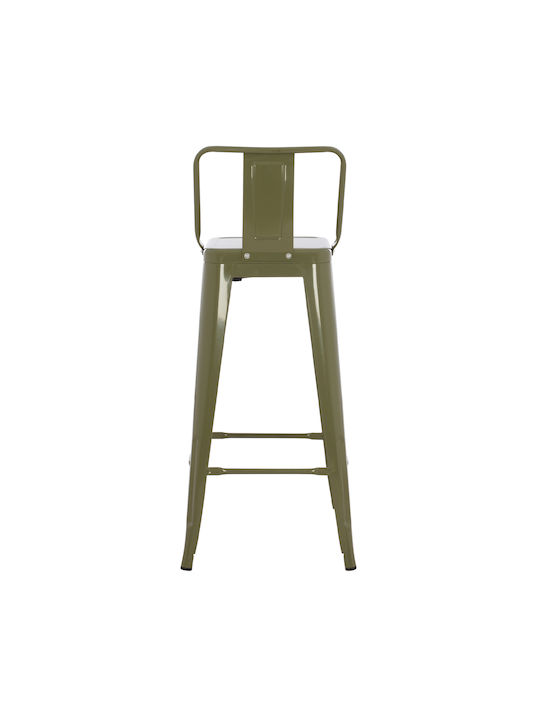 Stool for Bar Outdoor Melita-pro Dark Olive Green 42x42x100cm