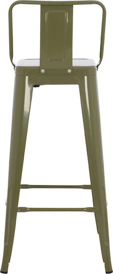 Stool for Bar Outdoor Melita-pro Dark Olive Green 42x42x100cm