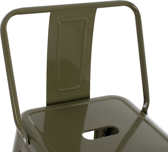 Stool for Bar Outdoor Melita-pro Dark Olive Green 42x42x100cm