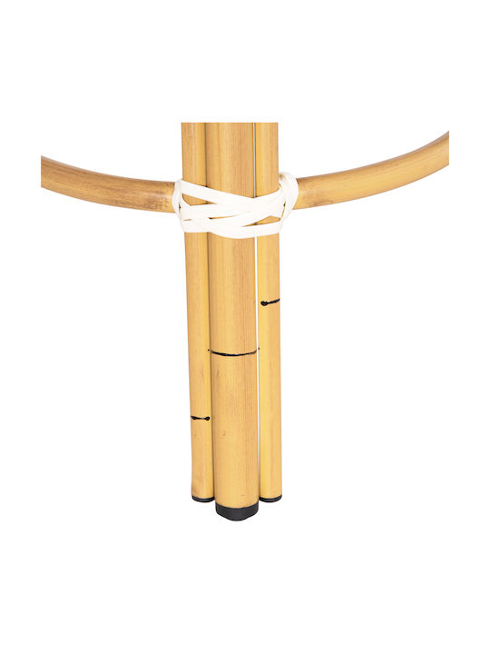 Garden Stool Outdoor Aluminum Chino White-Blue 36x36x46cm