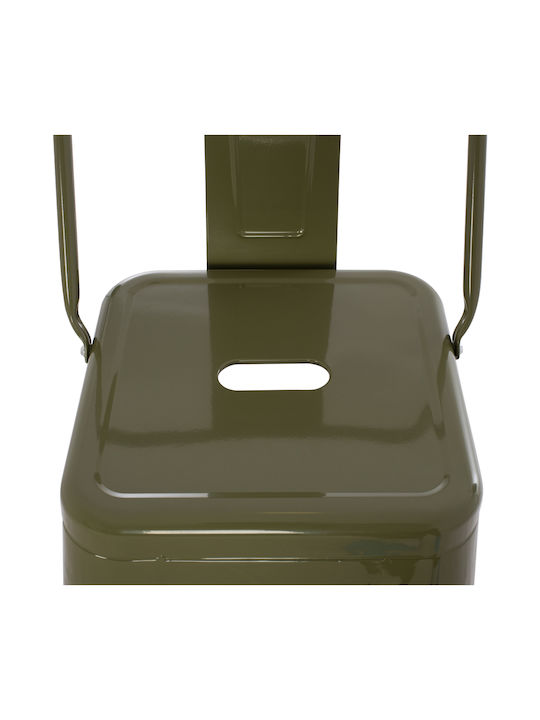 Stool for Bar Outdoor Melita-pro Dark Olive Green 42x42x100cm