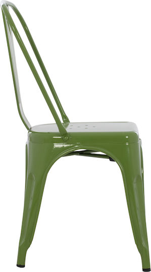 Melita-pro Καρέκλα Τραπεζαρίας Μεταλλική Light Olive Green 44x47x84.5εκ.
