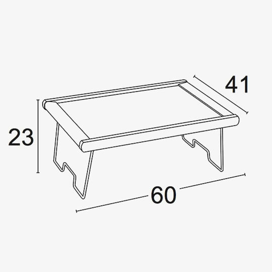 Arredamenti Italia Melfo Lemnos Dreptunghiular Tavă de Servire în Culoare Maro 60x41x23cm 1buc