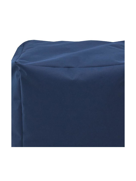 Stool For Living Room Upholstered with Fabric Cube Blue 40x40x40cm