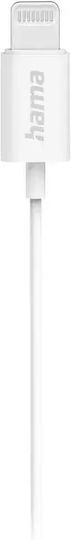 HAMA 00184156 In-ear Handsfree Ακουστικά με Βύσμα Lightning Λευκό