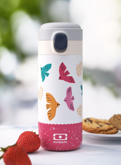 Monbento Mb Pop Παιδικό Παγούρι Ανοξείδωτο Non Spill Ροζ 360ml (Διάφορα Σχέδια/Χρώματα)