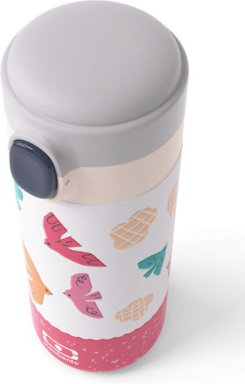 Monbento Mb Pop Παιδικό Παγούρι Ανοξείδωτο Non Spill Ροζ 360ml (Διάφορα Σχέδια/Χρώματα)