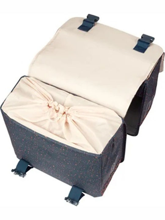 Basil Double Bicycle Rack Bag Turquoise