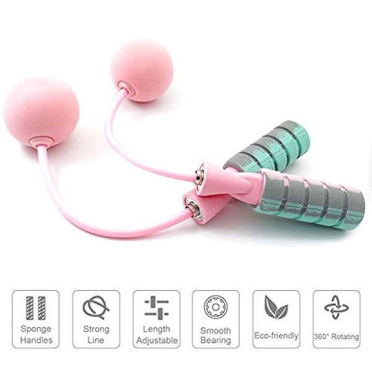 Springseil Fitness mit Gewicht 3m Rosa