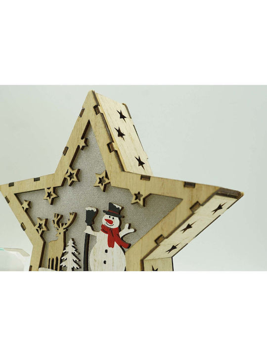 Weihnachtlicher Dekorativer Stern Holz Braun 1Stück