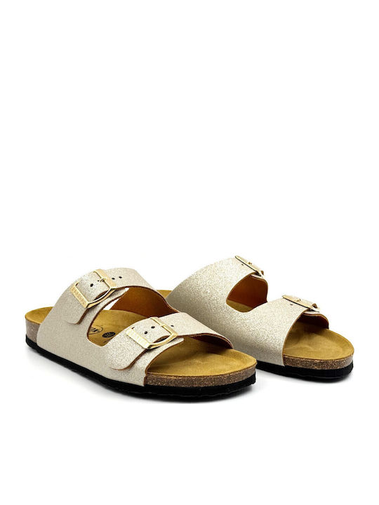 Leder Flache Sandalen für Damen Anatomisch Linus Platino