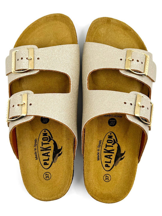 Leder Flache Sandalen für Damen Anatomisch Linus Platino