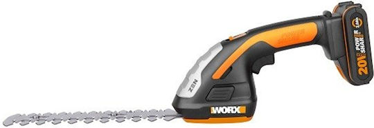 Worx Hedge Trimmer Battery 20V with Blade 20cm WG801E