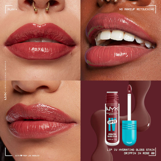 NYX Professional Makeup Lip IV Liquid Lip Stain 08 Drippin’ In Rose 5ml