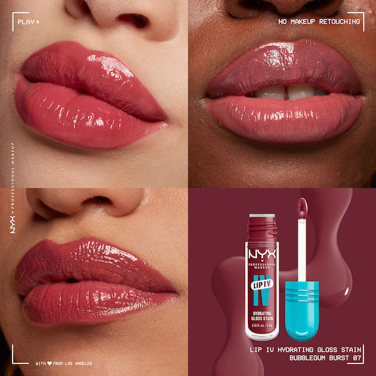 NYX Professional Makeup Lip IV Long Lasting Liquid Lip Stain 07 Bubblegum Burst 5ml