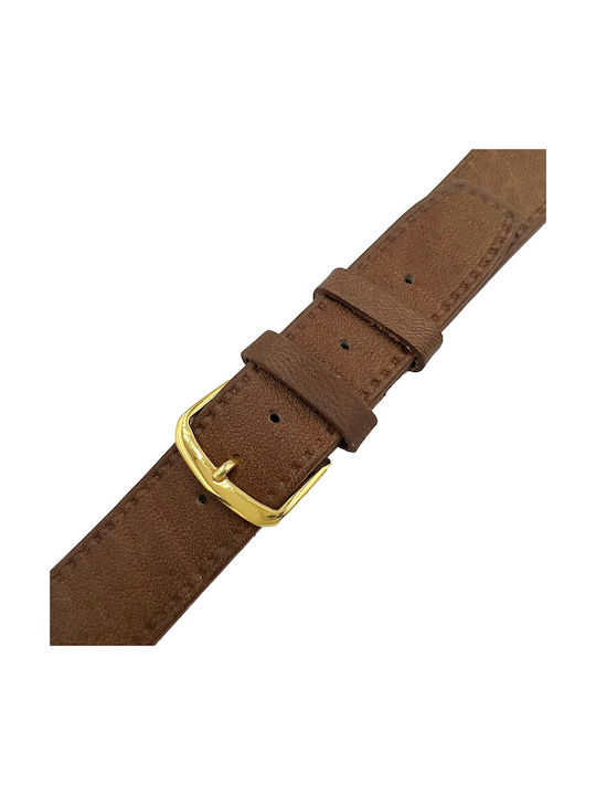Tzevelion Curea din piele Tabac maro 20mm