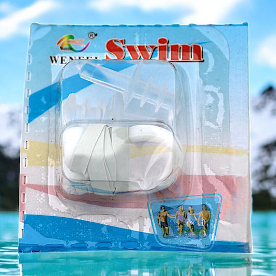Earplugs for Swimming White 2pcs 4EPX05-W