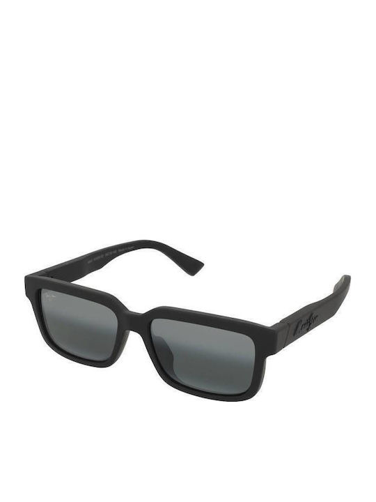 Maui Jim Men's Sunglasses with Black Plastic Frame and Black Lens AF655-02