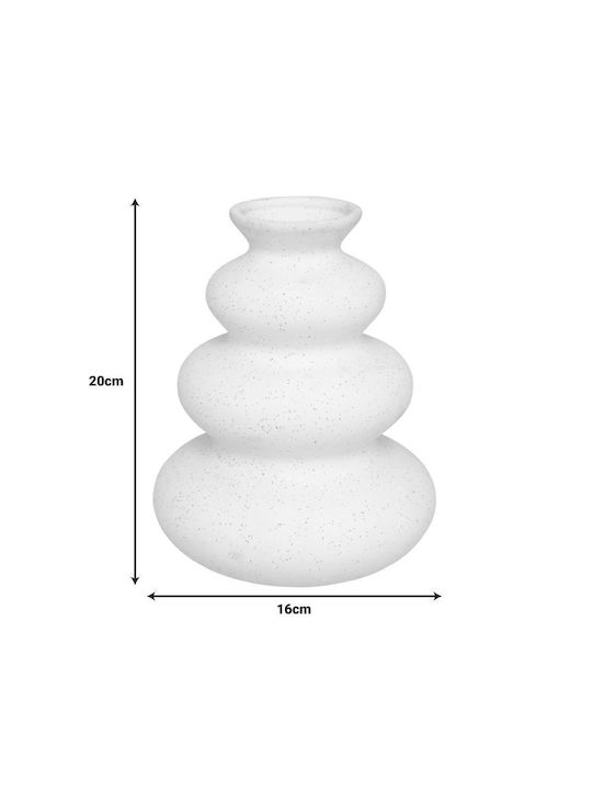 Pakketo Vază Decorativă Ceramică Delfar Alb 16x16x20cm 1buc