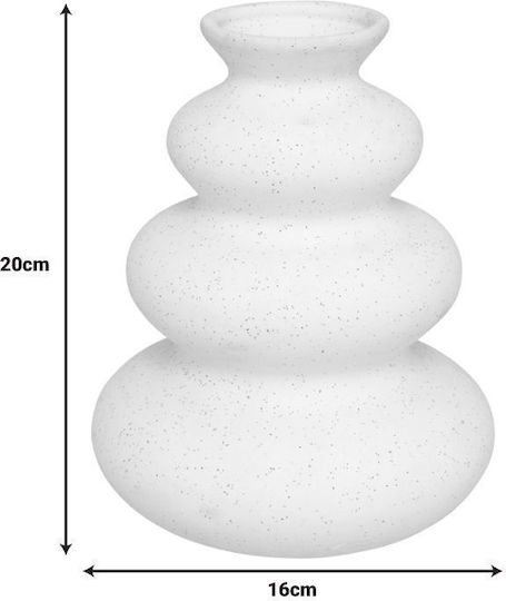 Pakketo Vază Ceramică Delfar Albă Φ16xÎ20cm