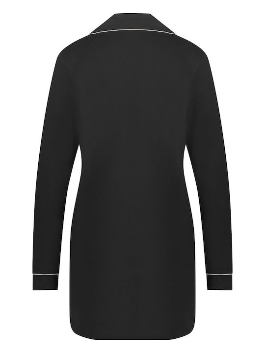 Hunkemöller De iarnă Cămașă de noapte pentru Femei Black