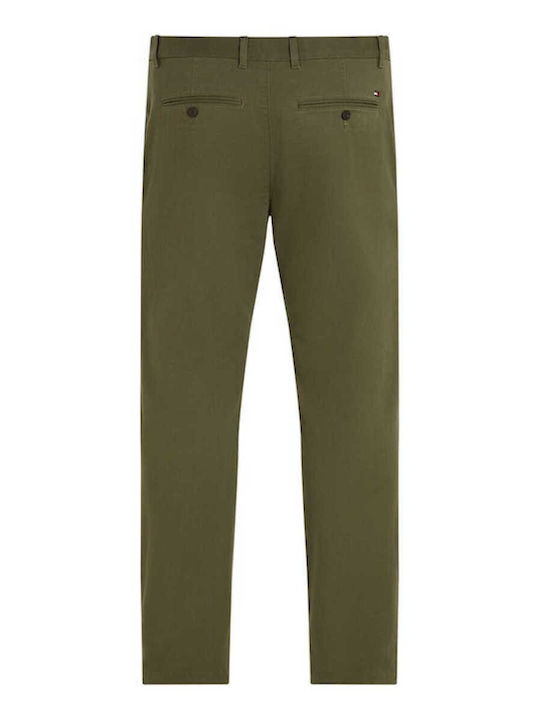 Denton 1985 Trousers Chino Elastic in Slim Fit Army Green