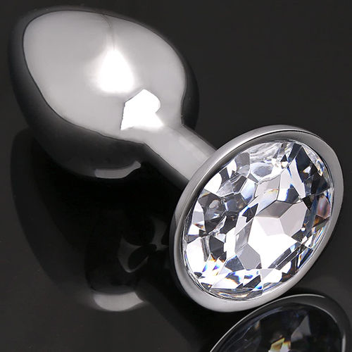 Naughty Toys Plug Anal Mărime Medie Argintiu 7cm