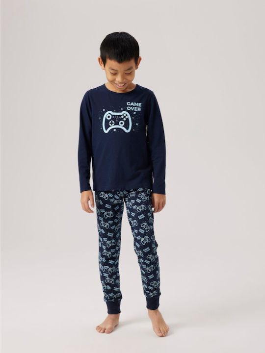 Name It Kids' Pajamas Winter Cotton Sapphire Game