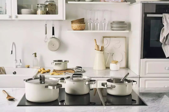 Zwilling J.A. Henckels Pure Σετ Μαγειρικά Σκεύη από Ανοξείδωτο Ατσάλι Beige 9τμχ