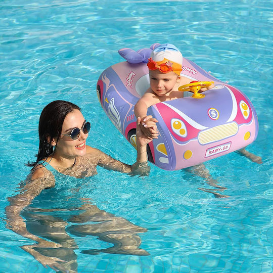 bebeLOGIC Σωσίβιο Swimtrainer με Σκίαστρο Μωβ