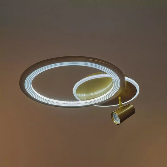 Plafonieră de Tavan Aurie cu LED Integrat