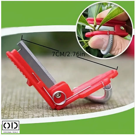 Foarfeci Mini de Grădină pentru Degete Compatibile cu Vița de Vie Fructe Lăstari de Legume Dimensiune 5 X 1.3 Cm Roșu Oferte Originale