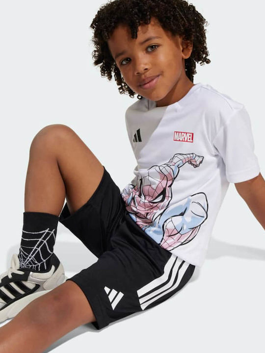 Kids' Set with Shorts Summer 2pcs White x Marvel Spider-Man