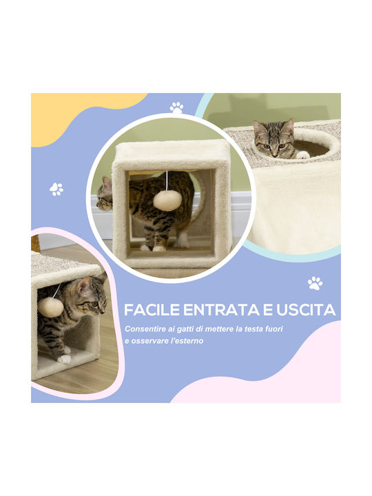 Pawhut Pisici Stâlp pentru zgâriat pisici Maro 30x34cm
