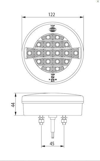 Dasteri Δεξί Πίσω Φανάρι Led για Chrysler Neon Dodge Neon