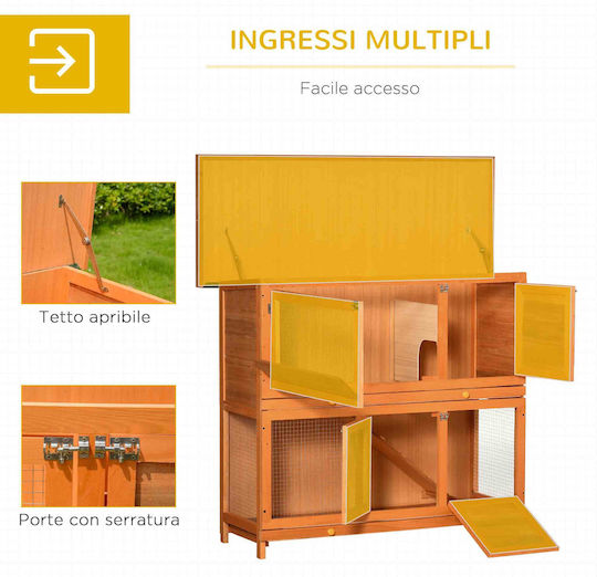 Pawhut Cușcă pentru Rozătoare 122x48x100cm